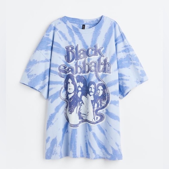 H&M Black Sabbath oversized tie dye tee - Picture 4 of 4